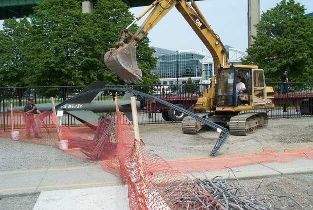 Unloading the rebar