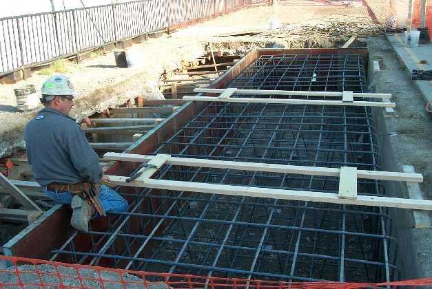Friday morning prep for pouring cement